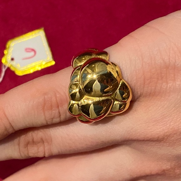18k Gold Plated Bubble Ring - Picture 2 of 3